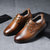 诺贝达男鞋休闲皮鞋商务休闲鞋新款英伦男士系带鞋子(褐色 42)第3张高清大图
