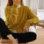 MISS LISA韩版宽松短款毛衣外套长袖针织衫开衫上衣K1108(咖色 XXL)第2张高清大图