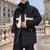 卡郎琪 2019冬季男士棉衣外套加厚保暖棉袄 休闲加大码修身保暖撞色潮流中长立领外套MD9805(黑色 XL)第2张高清大图