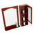 科玛斯橡木浴室柜美式实木镜柜卫浴美式镜柜卫生间储物柜组合侧柜C156(樱桃红 左镜 90cm长)第3张高清大图