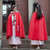 斗篷汉服女加绒加厚冬款古装结婚礼披风外套红色新娘中式披肩(红色 均码)第3张高清大图
