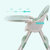 竹咏汇  儿童餐椅PP材质 宝宝餐椅 小孩可调节便携式座椅多功能宝宝吃饭桌椅(绿色-PU)第3张高清大图