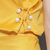 VEGININA 时尚收腰显瘦A字裙短袖连衣裙 3193(黄色 XXL)第5张高清大图