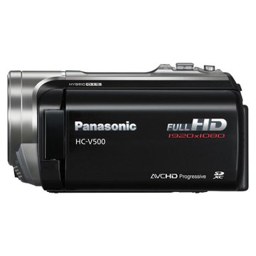松下（Panasonic）HC-V500GK数码摄像机  高清摄影 光学防抖 150万像素 38倍光学变焦 闪存式 3.0英寸液晶屏超强混合光学防抖技术！