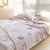 丹杰 珊瑚绒毯子床上用毛毯春秋法兰绒法莱绒床单沙发午睡毯铺床宿舍单人盖毯(草莓玫红)第3张高清大图