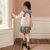 巴洛尼莫2021年秋季新款儿童秋装韩版洋气大童套装 女童秋装连衣裙两件套(160 白)第4张高清大图