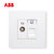 ABB开关插座面板套装由艺系列白色五孔插座86型二三极墙壁电源插座开关面板套餐合集(电视+网络)第2张高清大图