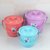 加厚彩色塑料小号提水桶带盖收纳桶储水儿童玩具桶保鲜桶小桶(5.5L粉色)第3张高清大图