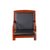 永岩钢木 木质西皮大软包办公椅会议椅  YY-0084(桃木色+黑皮 默认)第3张高清大图