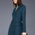 欧美时尚潮流西装外套女2021春装新款修身收腰气质中长款质感西服(蓝色 L)第2张高清大图