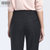 【娅丽达】休闲裤 九分哈伦裤 G2403 自然腰设计 褶皱流行设计(黑色 26)第4张高清大图