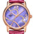 瑞士宾格（BINGER）手表女表女士手表石英表爱心灵犀系列粉红色水钻典雅贝母面白色皮带腕表(553-2玫金蓝面)第4张高清大图