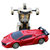 超大感应变形遥控汽车金刚机器人充电动无线遥控车儿童玩具车男孩(玫瑰红 一个机身一块电池)第3张高清大图