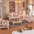 尼尔诗帝 欧式沙发组合大户型布艺沙发客厅123美式古典可拆洗沙发(图片色 双人位)第5张高清大图