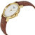 天梭(TISSOT)手表 新款 魅时系列 经典超薄石英商务风女士手表 天梭 女士手表(金壳白面棕皮带)第4张高清大图