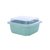 洗菜盆沥水篮水果盘客厅家用果盘创意洗菜篮子双层沥水篮(蓝色)第5张高清大图