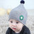 牛奶朋友新生儿春秋冬季胎儿帽男女儿童帽子毛线帽婴儿帽子(天蓝色 均码0-15个月（40-48CM）)第3张高清大图