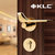 KLC房门锁室内卧室金色分体小鸟家用实木门卫生间通用型静音锁具(黑 默认)第4张高清大图