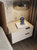 北欧床头柜简约现代小户型床头置物柜设计卧室小柜子免安装床边柜(A款浅奶茶色（宽度55CM） 整装)第3张高清大图