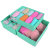 百草园 塑料内衣收纳盒三件套 储物格10格 12格空格 带盖 多色(粉色 花样组合三件)第2张高清大图