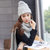 帽子围巾两件套女秋冬季韩版可爱毛线帽女冬天围巾潮保暖套装677888(浅灰色)第2张高清大图