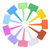 彩色T型塑料园艺标签牌白色多肉植物花盆花卉花名标记防水插地牌(摆件 8-10个小物件)第5张高清大图