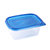 塑料食品蛋糕饼干点心包装盒A878曲奇糕点水果一次性盒子饭盒lq0062（三个装）(蓝色 208ml)第5张高清大图