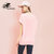 BS2B/小魔鱼针织短袖女圆领夏新简约韩版学生上衣纯棉宽松t恤女装(粉红色 均码)第5张高清大图