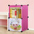 索尔诺卡通书柜儿童书架自由组合玩具收纳柜简易储物置物架柜子(A6104粉色 单排书柜)第3张高清大图