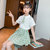 中大童夏季新款女童领带JK校园风套装(110cm 白色)第3张高清大图