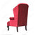 欧式单人沙发新古典后现代红色绒布高背椅老虎椅法式拉扣形象椅 颜色可选 单人(颜色可选)第3张高清大图