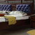 恒兴达 现代新中式双人实木床软靠床橡胶木1.8米主卧室大婚床软靠床(1.8*2米紫檀色 床+床垫)第5张高清大图