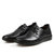 新款米斯康单鞋日常休闲皮鞋男鞋子男士休闲鞋牛皮男式皮鞋2105-4(黑色)第3张高清大图