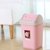 俊采云JCY-E036垃圾桶卫生间厨房摇盖收纳桶 创意带盖垃圾桶10L（单位：个）(粉色 JCY-E036)第2张高清大图