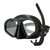 自由潜水镜低容积 深潜面镜 游泳潜水用品装备面罩浮潜套装gopro(黑色面镜+黑色湿式呼吸管A款)第5张高清大图