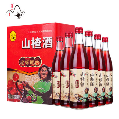 通明山老味道山楂酒酸甜水果酒果汁含量80%女士甜酒5度6瓶装 网红饮品(整箱)