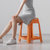 茶花贝壳成人塑料高凳(橘色 6只装)第3张高清大图