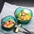 玻璃锤纹彩色沙拉碗家用茶洗客厅水果盘干果盘创意加厚套件(深紫 不描金套装)第2张高清大图