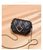 马莎兰缇金珠小香风设计感真皮菱格链条包(黑色)第2张高清大图