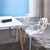 TIMI天米 现代简约餐桌椅 北欧几何椅组合 可叠加椅子组合 创意椅子餐厅家具(白色 1.2米餐桌+2白椅+2黑椅)第5张高清大图