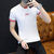 左岸男装 夏季新款韩版男士圆领短袖T恤男生修身纯色上衣潮(白色 XXXL)第3张高清大图
