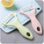 有乐 厨房刀具三件套陶瓷水果刀套装家用水果切菜刀菜板厨具(北欧绿)第4张高清大图