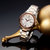 OLMA奥尔马瑞士原装进口镀金镶钻女士机械手表K202.0309.003(白色 钢带)第2张高清大图
