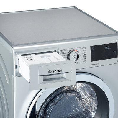 博世(Bosch)WTU87RH80W 9kg 干衣机 热泵干衣  自清洁冷凝器  LED显示屏  家居互联14个程序（银色）