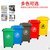 俊采云JunCaiYun30L环卫垃圾分类桶 塑料垃圾桶JCY-12四色分类垃圾桶果皮桶果皮箱(军绿色 JCY-12)第3张高清大图
