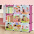 索尔诺卡通书柜儿童书架自由组合收纳柜简易储物置物架柜子(两排6格果绿色)第2张高清大图
