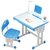 儿童学习桌写字桌椅套装小学生作业桌子家用可升降简约学习桌书桌(【??手摇升降??护眼灯节能??】)第5张高清大图