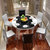 现代简约钢化玻璃餐桌椅组合 小户型实木饭桌 可伸缩折叠餐台(135*81*76黑)第4张高清大图