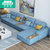 沙皮宝(SHAPBAO) 沙发现代简约客厅布艺沙发小户型北欧储物可拆洗组合沙发(标准版 双人位+贵妃位)第3张高清大图