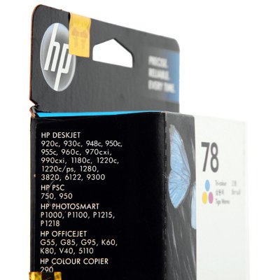 惠普（HP）C6578D 78号墨盒（三色） （适用于：HP PSC 750/HP Officejet 5110/HP Deskjet 920c/930c/948c/950c，970cxi/990cxi/1180c/1220c/1280）原装耗材，放心使用